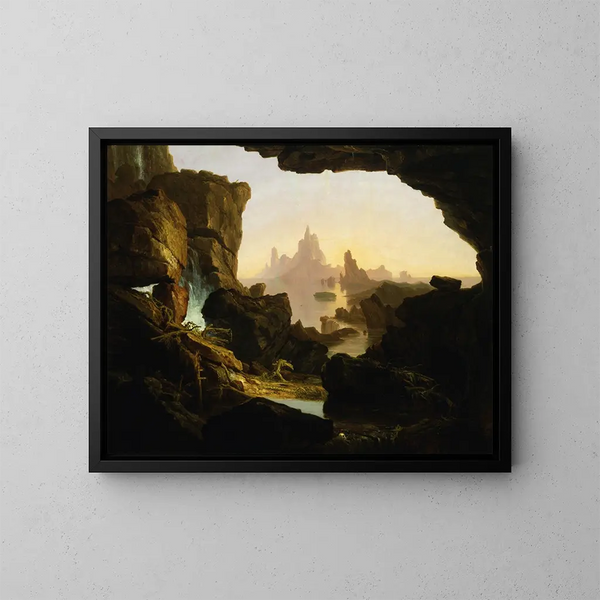 Le Retrait des Eaux du Déluge - Thomas Cole — indrammet kunstværk på væggen