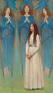 En vision af engle - Thomas Cooper Gotch — visning af kunstværket