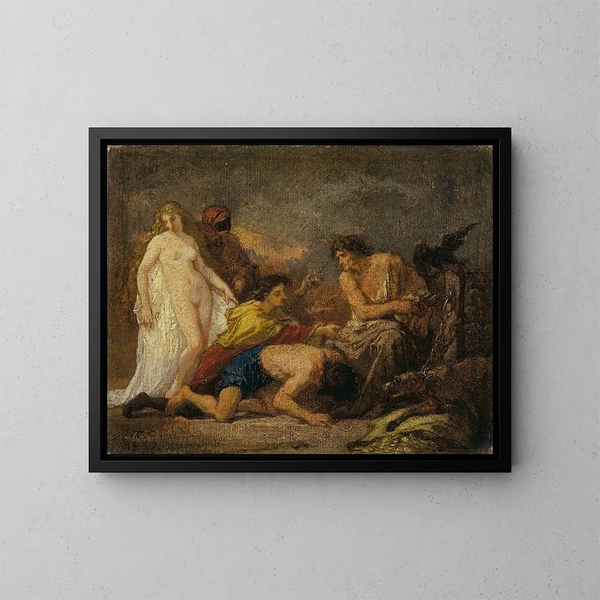 Timon d'Athènes - Thomas Couture — indrammet kunstværk på væggen