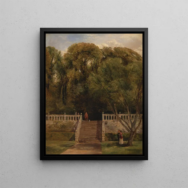 Thomas Creswick - On the Terrace at Haddon Hall Derbyshire.webp