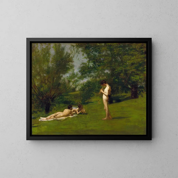 Arcadie - Thomas Eakins — indrammet kunstværk på væggen