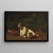 Baby, der leger - Thomas Eakins — indrammet kunstværk på væggen