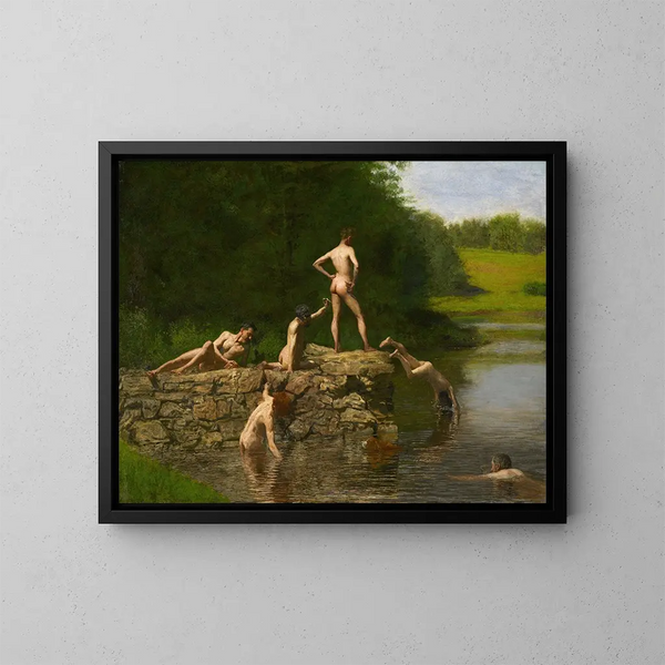 Natation - Thomas Eakins — indrammet kunstværk på væggen