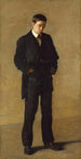 Le tænker Portræt af Louis N Kenton - Thomas Eakins — visning af kunstværket