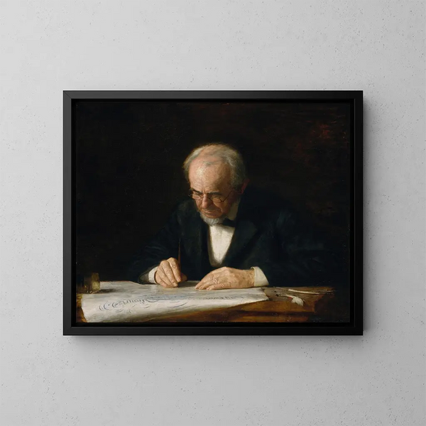Le Maître de l'Écriture - Thomas Eakins — indrammet kunstværk på væggen