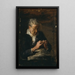 Kvinde der strikker - Thomas Eakins — indrammet kunstværk på væggen