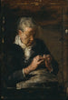 Kvinde der strikker - Thomas Eakins — visning af kunstværket