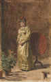 den unge pige, der mediterer - Thomas Eakins — visning af kunstværket