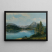 Le lake Altaussee med Dachstein - Thomas Ender — indrammet kunstværk på væggen