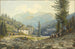 Vue de la Résidence de l'Archiduc Johann aux Sources thermales de Gastein - Thomas Ender — visning af kunstværket