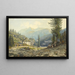 Vue de la Résidence de l'Archiduc Johann aux Sources thermales de Gastein - Thomas Ender — indrammet kunstværk på væggen