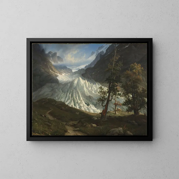 Le glacier de Grindelwald - Thomas Fearnley — indrammet kunstværk på væggen