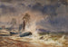 Skibe i en storm ved en havneindløb - Thomas Frederick Collier — visning af kunstværket