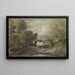 En hyrde med tre køer ved en højdedam - Thomas Gainsborough — indrammet kunstværk på væggen
