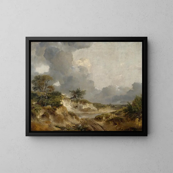 En udsigt i Suffolk - Thomas Gainsborough — indrammet kunstværk på væggen