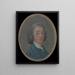 Portræt af en ung mand med pudret hår - Thomas Gainsborough — indrammet kunstværk på væggen