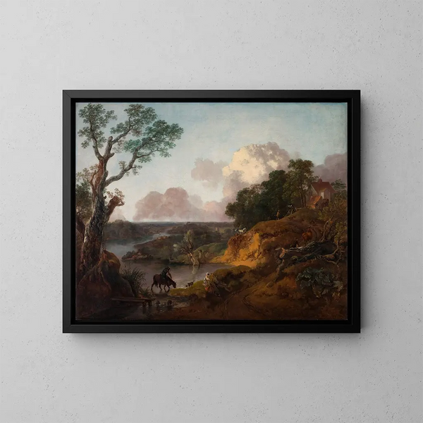 Vue dans le Suffolk - Thomas Gainsborough — indrammet kunstværk på væggen