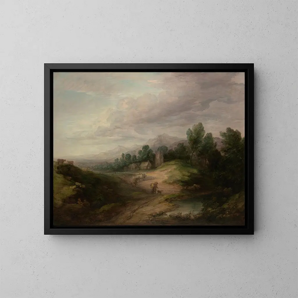 med højt trælandskab - Thomas Gainsborough — indrammet kunstværk på væggen
