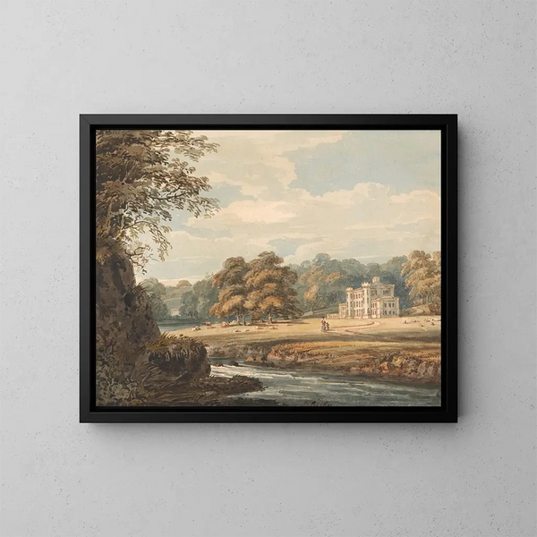 Maison de Chalfont, Buckinghamshire - Thomas Girtin — indrammet kunstværk på væggen