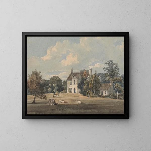 Chalfont Lodge, Buckinghamshire - Thomas Girtin — indrammet kunstværk på væggen