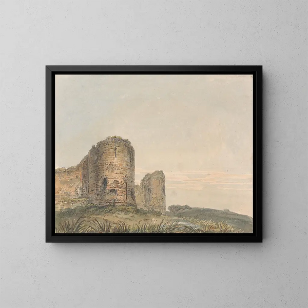 Château de Pevensey, Sussex - Thomas Girtin — indrammet kunstværk på væggen