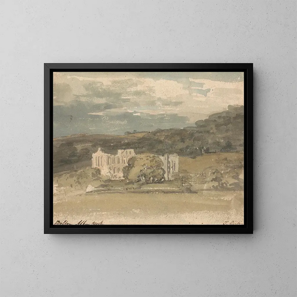 Abbaye de Rievaulx, Yorkshire - Thomas Girtin — indrammet kunstværk på væggen