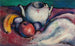naturtro med tekande og frugt - Thomas Hart Benton — visning af kunstværket