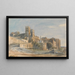La cathédrale et le palais des papes Avignon - Thomas Hartley Cromek — indrammet kunstværk på væggen