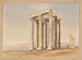 Zeus Olympiens tempel i Athen - Thomas Hartley Cromek — visning af kunstværket