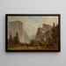 Yosemite-døre og Bridal Veil-faldet - Thomas Hill — indrammet kunstværk på væggen