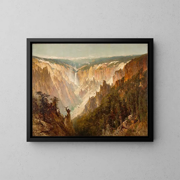 Le Grand Canyon de Yellowstone - Thomas Hill — indrammet kunstværk på væggen