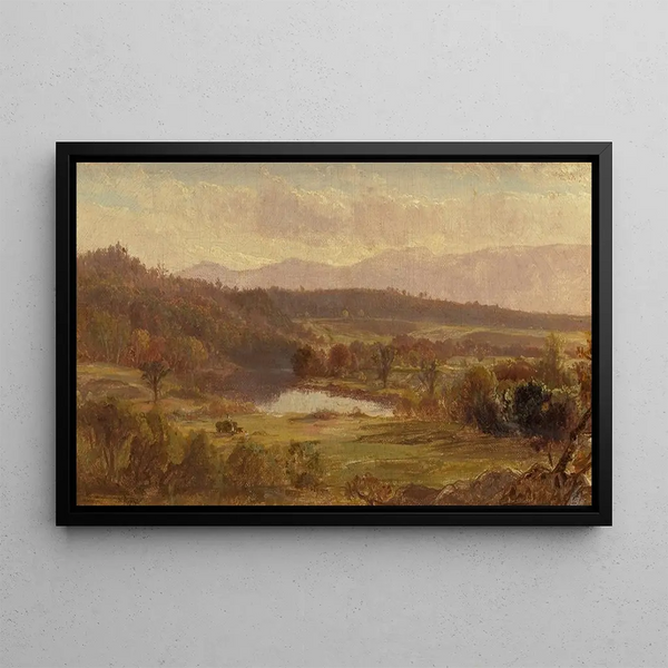 Fenaison dans les Catskills - Thomas Hiram Hotchkiss — indrammet kunstværk på væggen
