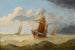 En brigantine på åbent hav - Thomas Lucop — visning af kunstværket