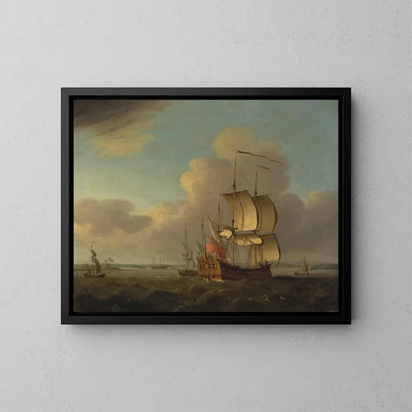 Navigation i Thames Estuary - Thomas Mellish — indrammet kunstværk på væggen
