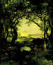 Une Hacienda Mexicaine Lac Cuitzeo - Thomas Moran — visning af kunstværket