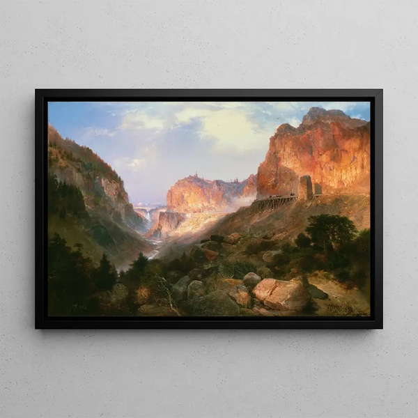 Golden Gate Yellowstone National Park - Thomas Moran — indrammet kunstværk på væggen