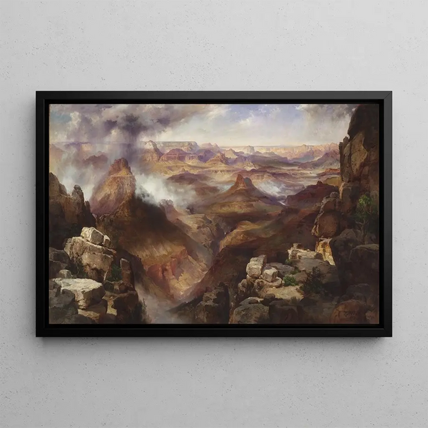 Grand Canyon du fleuve Colorado - Thomas Moran — indrammet kunstværk på væggen