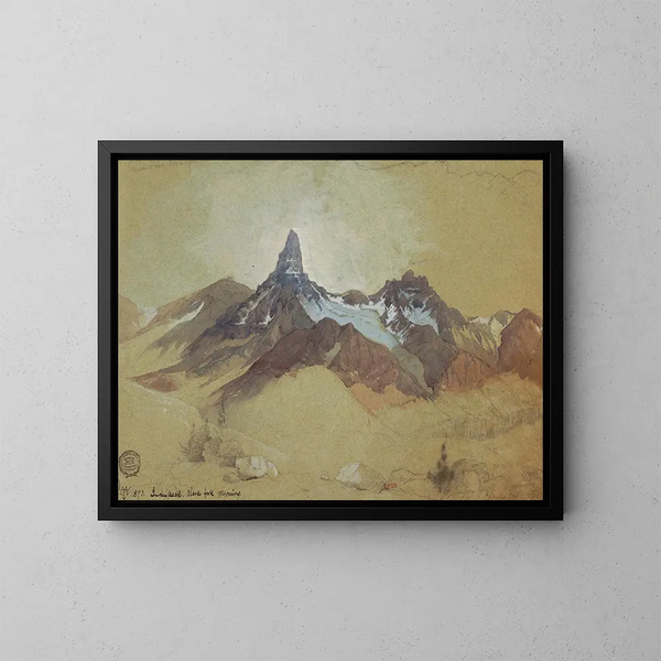 Pic Index, Clarks Fork, Wyoming - Thomas Moran — indrammet kunstværk på væggen