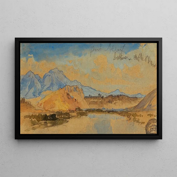 Canyon de Port Neuf Idaho - Thomas Moran — indrammet kunstværk på væggen