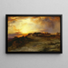 Pueblo ved solnedgang Laguna - Thomas Moran — indrammet kunstværk på væggen