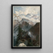 Sommet de la Sierra Nevada - Thomas Moran — indrammet kunstværk på væggen