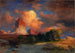 Solnedgangs Skyer ved den Grønne Flod Wyoming - Thomas Moran — visning af kunstværket