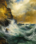 La vague qui recule - Thomas Moran — visning af kunstværket