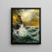 La vague qui recule - Thomas Moran — indrammet kunstværk på væggen