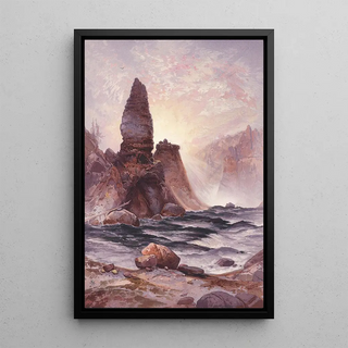 Thomas Moran - The Towers of Tower Falls Yellowstone.webp