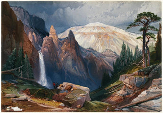 Thomas Moran - Tower Falls and Sulphur Mountain Yellowstone.webp