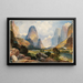 Vallée des eaux murmurantes, syd for Utah - Thomas Moran — indrammet kunstværk på væggen