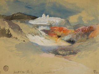 Kilder varme fra Yellowstone - Thomas Moran — visning af kunstværket