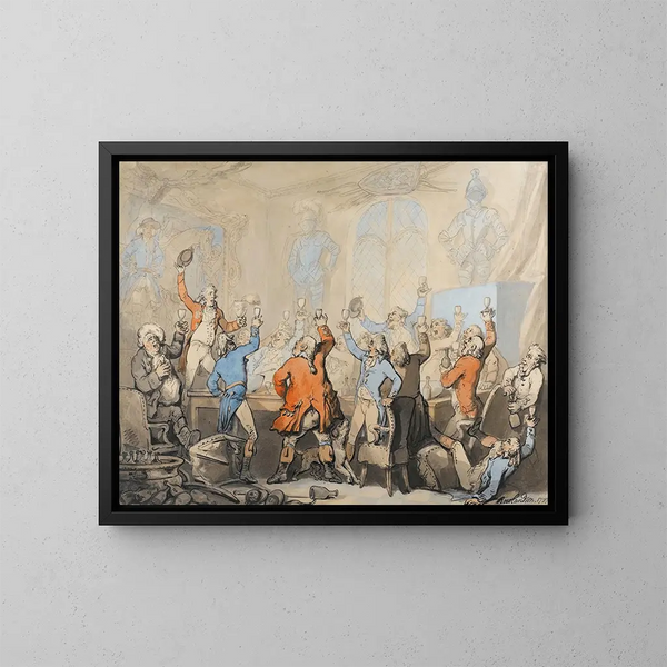 Le Dîner de chasse - Thomas Rowlandson — indrammet kunstværk på væggen