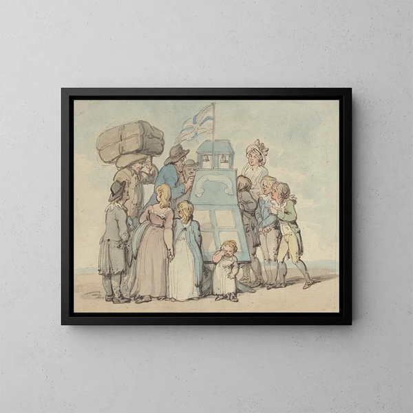 Le Cabinet de curiosités - Thomas Rowlandson — indrammet kunstværk på væggen